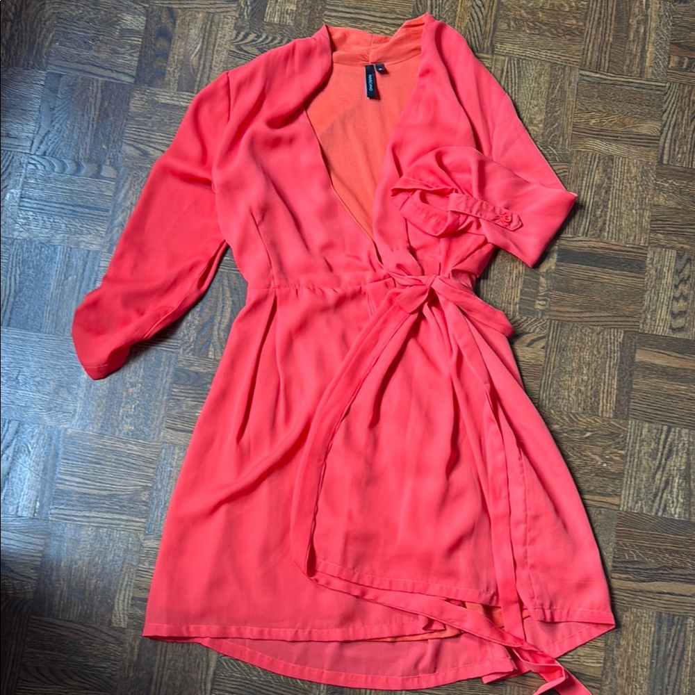 Marciano Coral Wrap Dress